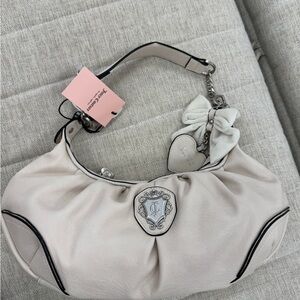 Juicy Couture Cream Satchel with Black Accents